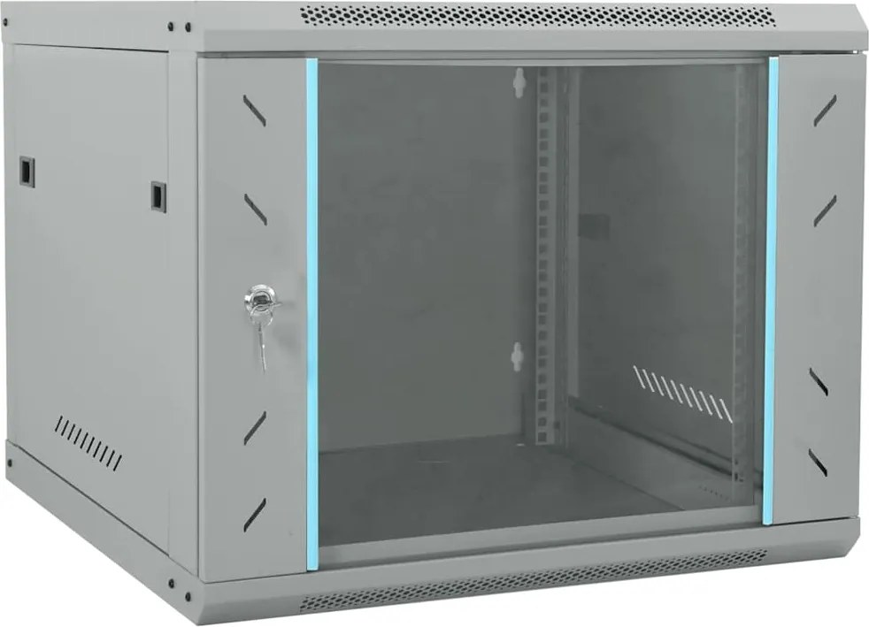 vidaXL Dulap de rețea cu depozitare Gri 60 x 60 x 50 cm Oțel