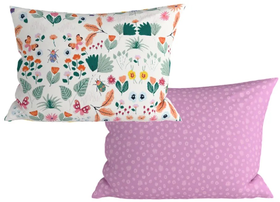 Set 2 bucati huse decorative pentru perna LUNETTA 40x60 cm, roz