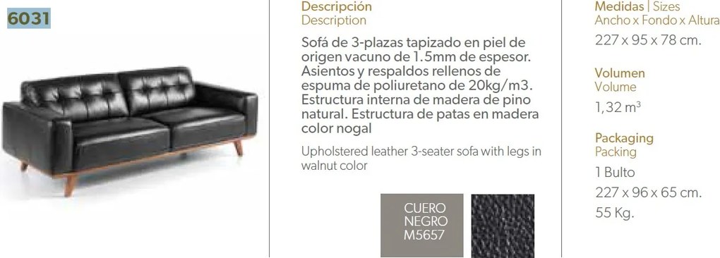 Canapea 3 locuri eleganta, design italian Azalee AC-5606-3P