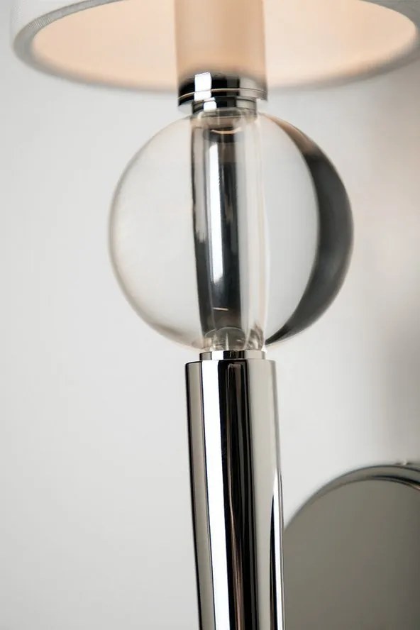 Aplica de perete design clasic ROCKLAND big, nichel lucios