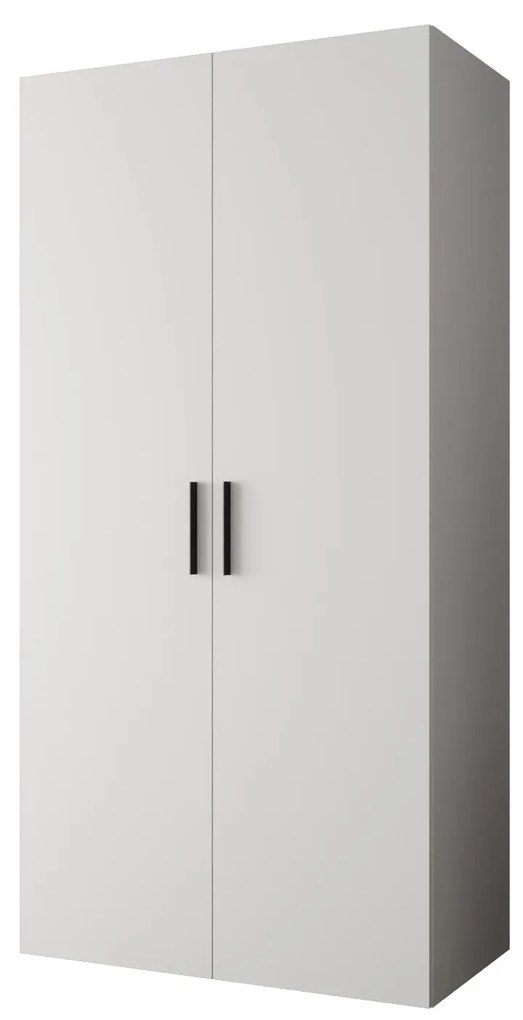 Dulap de haine 100 cm Borry 1 (alb + Negru). 1125747