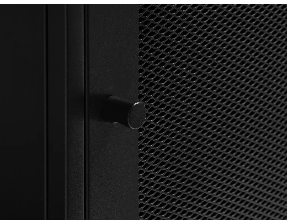 Bibliotecă neagră din metal 80x138 cm Malibu – Unique Furniture