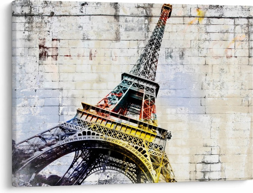 Tablou - Arta digitală a Turnului Eiffel (70x50 cm)