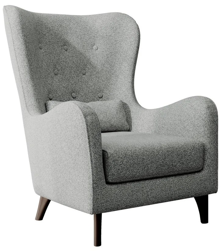 Fotoliu cu suport picioare Calimero II  (gri deschis + wenge). 1099322