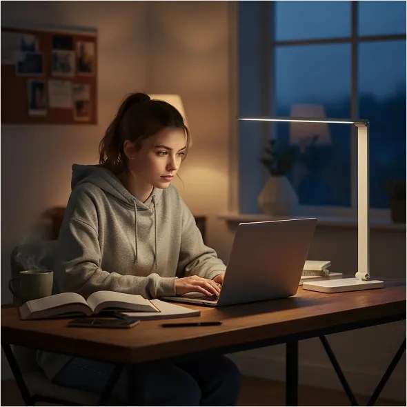Brilagi - Lampă de masă LED reglabilă, cu control tactil și încărcare wireless Qi, LED/7W/5V, 3000/4000/6000K, albă