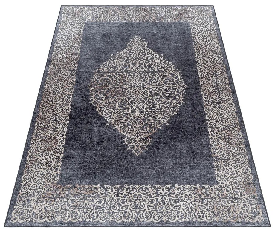 Covor gri antracit lavabil 160x230 cm Fiesta – Ayyildiz Carpets