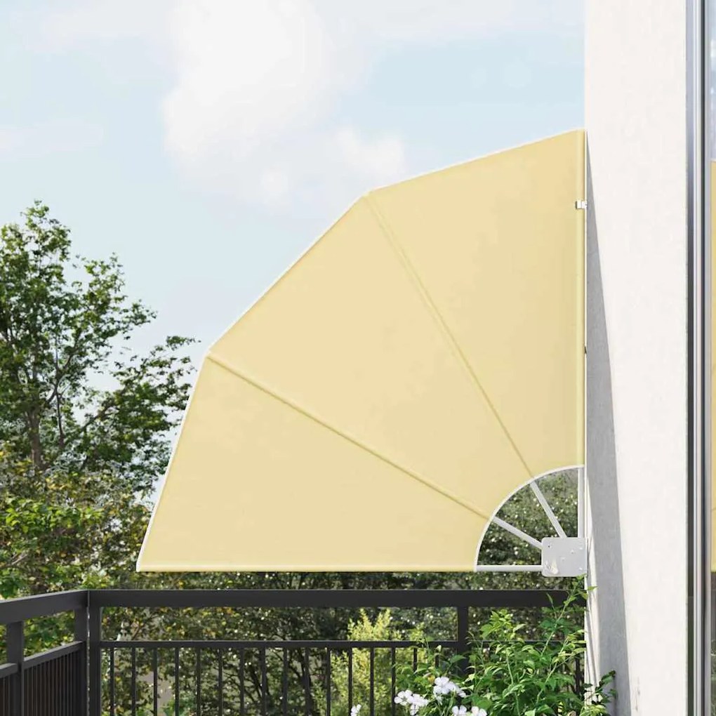 vidaXL Ecran de intimitate pentru balcon Nisipiu 115 x 115 cm țesătură