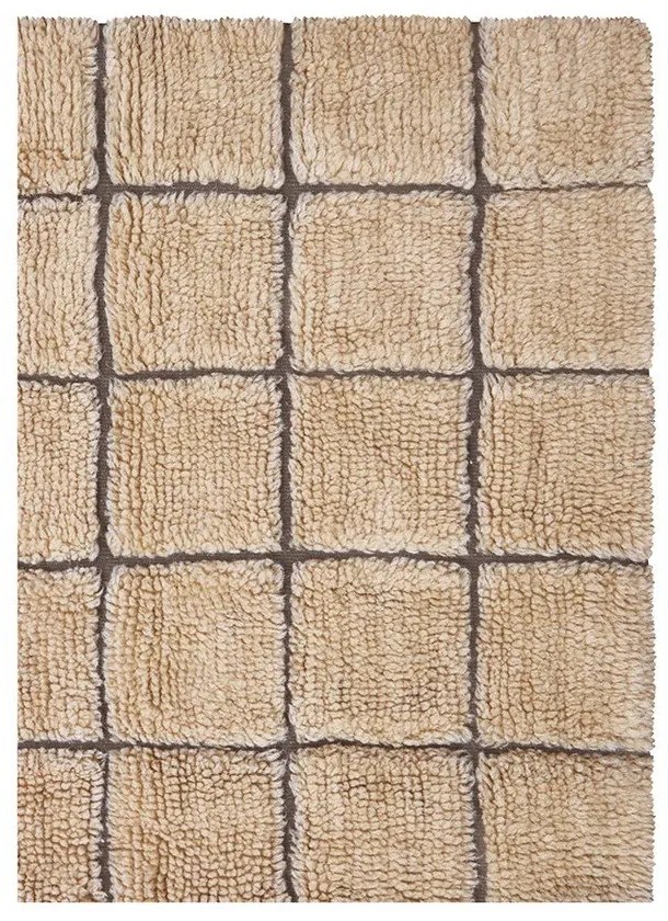 Covor tip traversă chihlimbar țesut manual din lână 80x230 cm Mosaic Amber – Lorena Canals