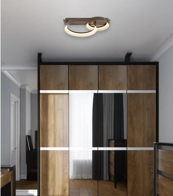 Plafoniera LED metal maro cafeniu SYRAKUS