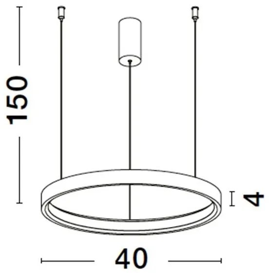 Lustra LED suspendata design modern circular PERRINE D-40cm alba