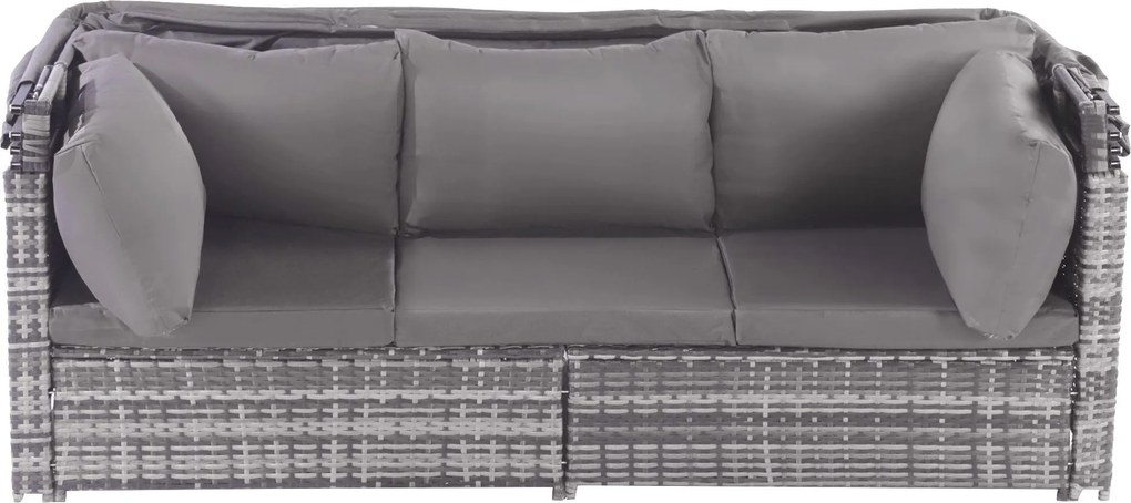 Set de mobilier de grădină din ratan, Gri | Aosom Romania