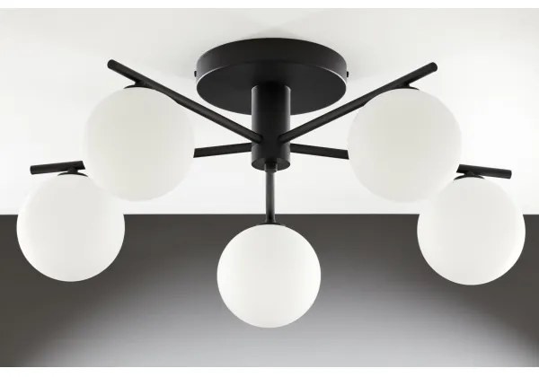 Jupiter 2049 - Lustră aplicată PRATO 5xG9/14W/230V negru/alb