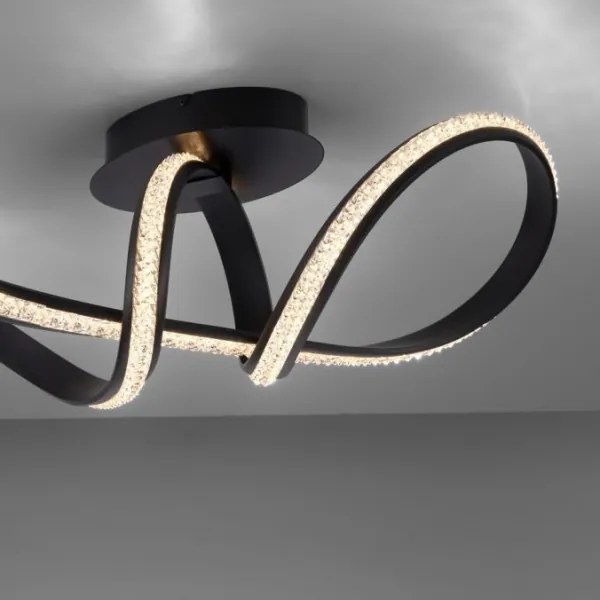 Lustră LED dimabilă aplicată JUST LIGHT. 8475-18 BRILLA LED/29W/230V negru