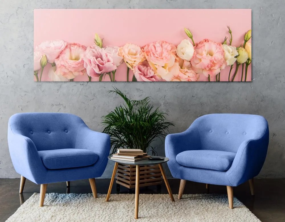 Tablou flori pastel înflorite