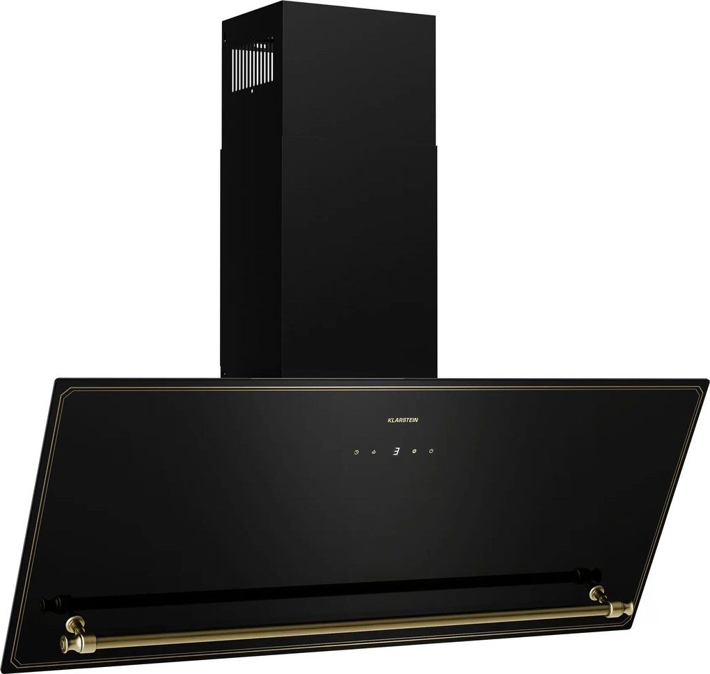Klarstein Victoria hotă înclinată, 90 cm, debit de aer 336 m³/h.