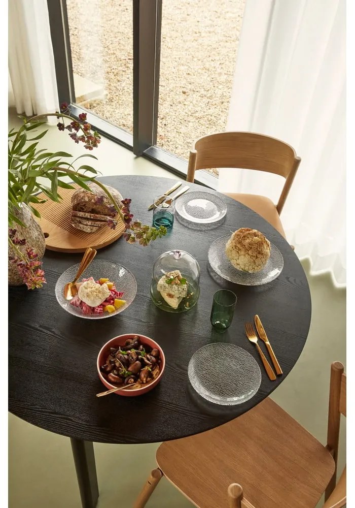 Masă de dining neagră rotundă ø 140 cm Fjord – Hübsch