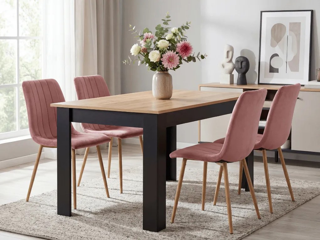 Roz scaun bucatarie LAVA din catifea