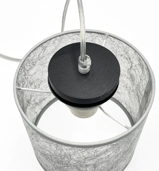 Pendul pe cablu ROSA 1xE27/60W/230V negru/gri