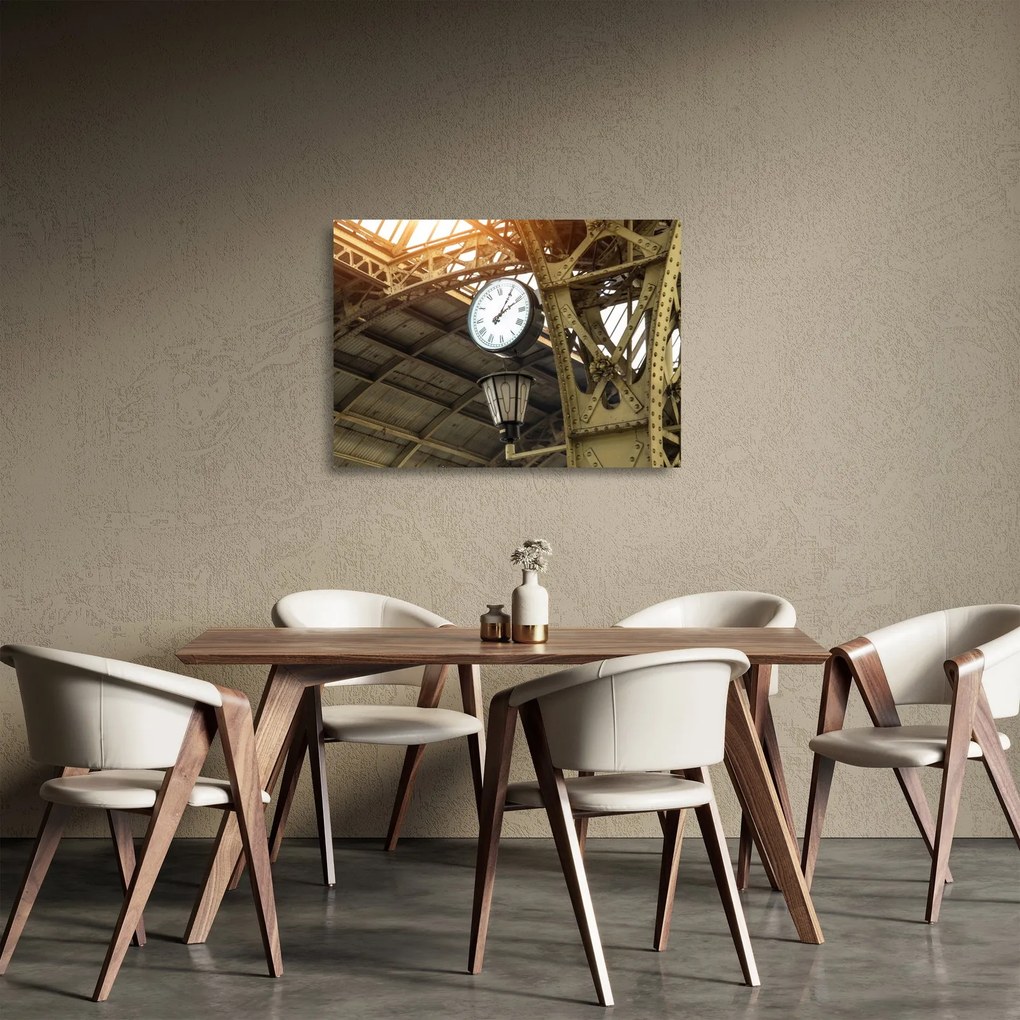 Tablou pe sticlă - Ceas (70x50 cm)
