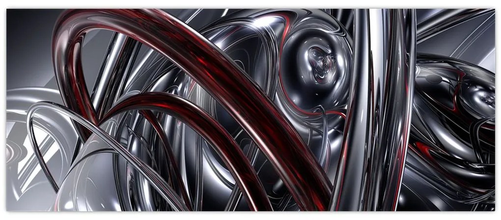 Tabloul cu abstracție în gri (120x50 cm)