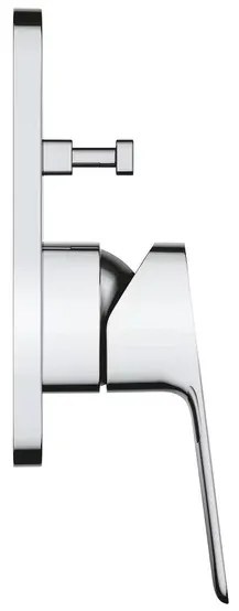 Baterie cada-dus incastrata Grohe Cubeo crom lucios fara corp ingropat