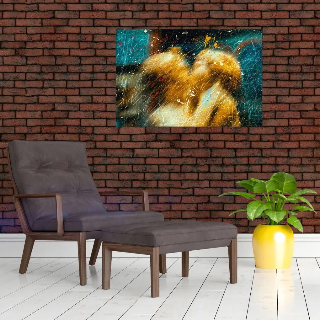 Tablou - Îngerii sărutăndu-se (90x60 cm)