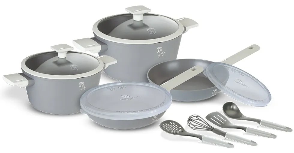 RESIGILAT - Set oale si tigai marmorate 12 piese Aspen Collection Berlinger Haus BH 7077