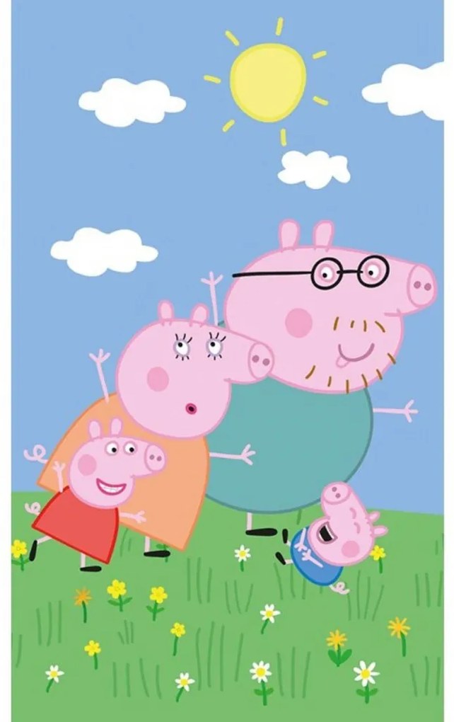 Purcelușa Peppa Family prosop de mână, prosop de față, prosop 30x50 cm