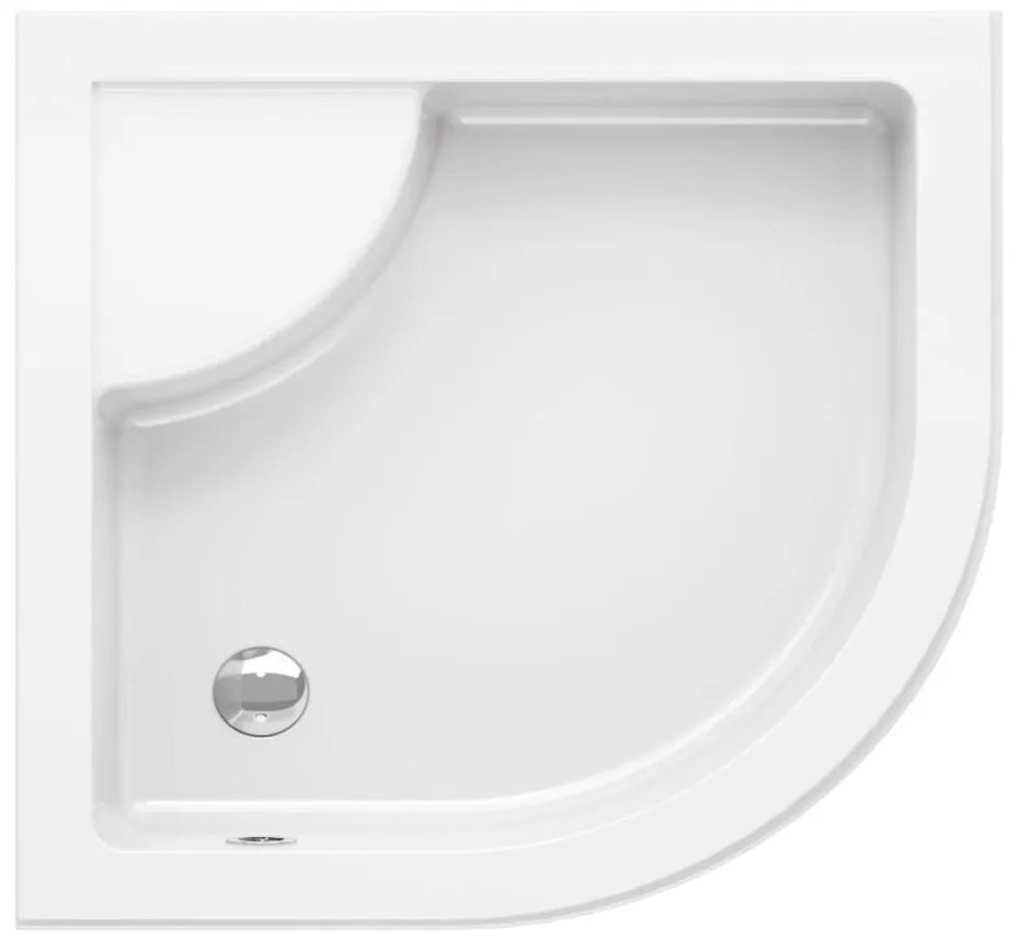 Ravak A217001020 - Cadă de duș în formă de sfert de cerc SABINA 90x90 cm albă