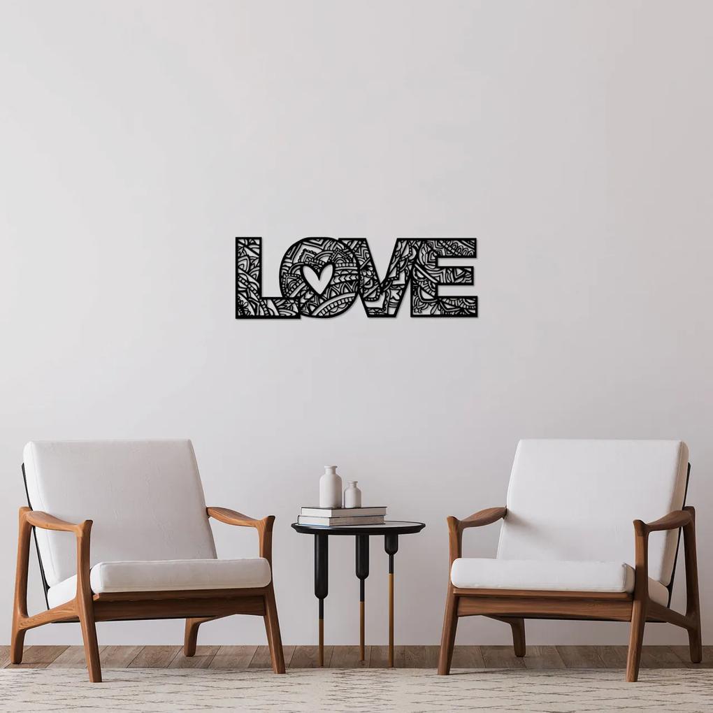 Accesoriu decorativ de perete metalic Love 5