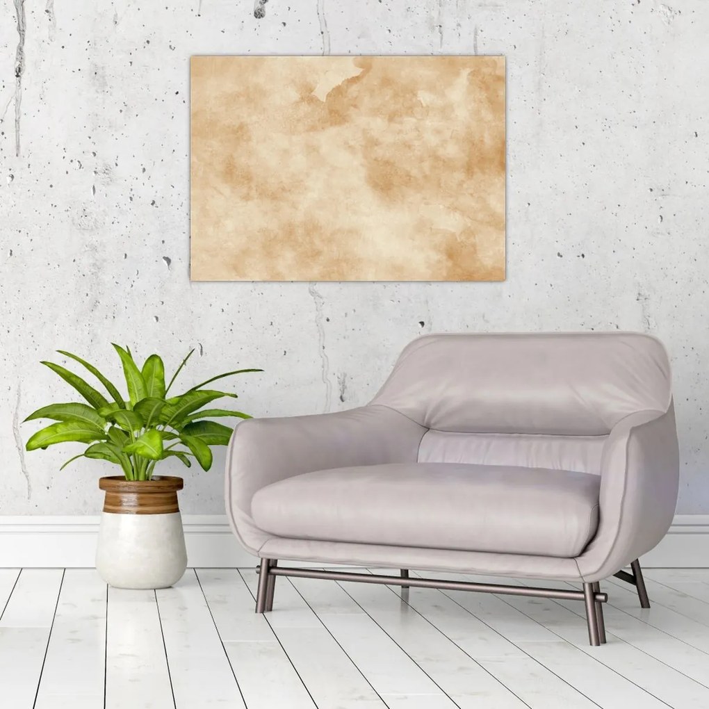 Tablou pe sticlă - Hârtie veche de pergament (70x50 cm)