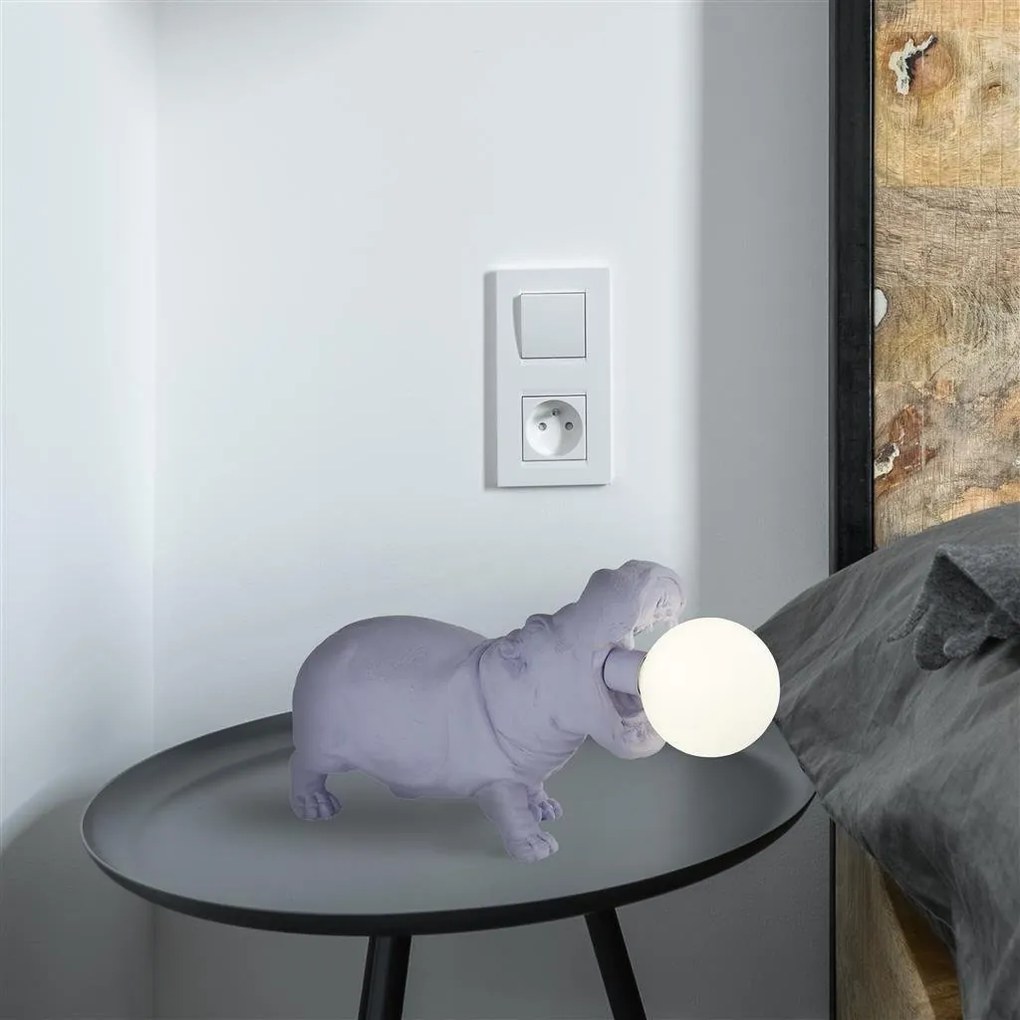 Veioza/Lampa de masa design decorativ Hippo