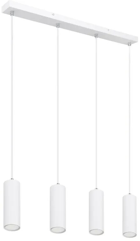 Lustra cu 4 pendule design modern ROBBY alb