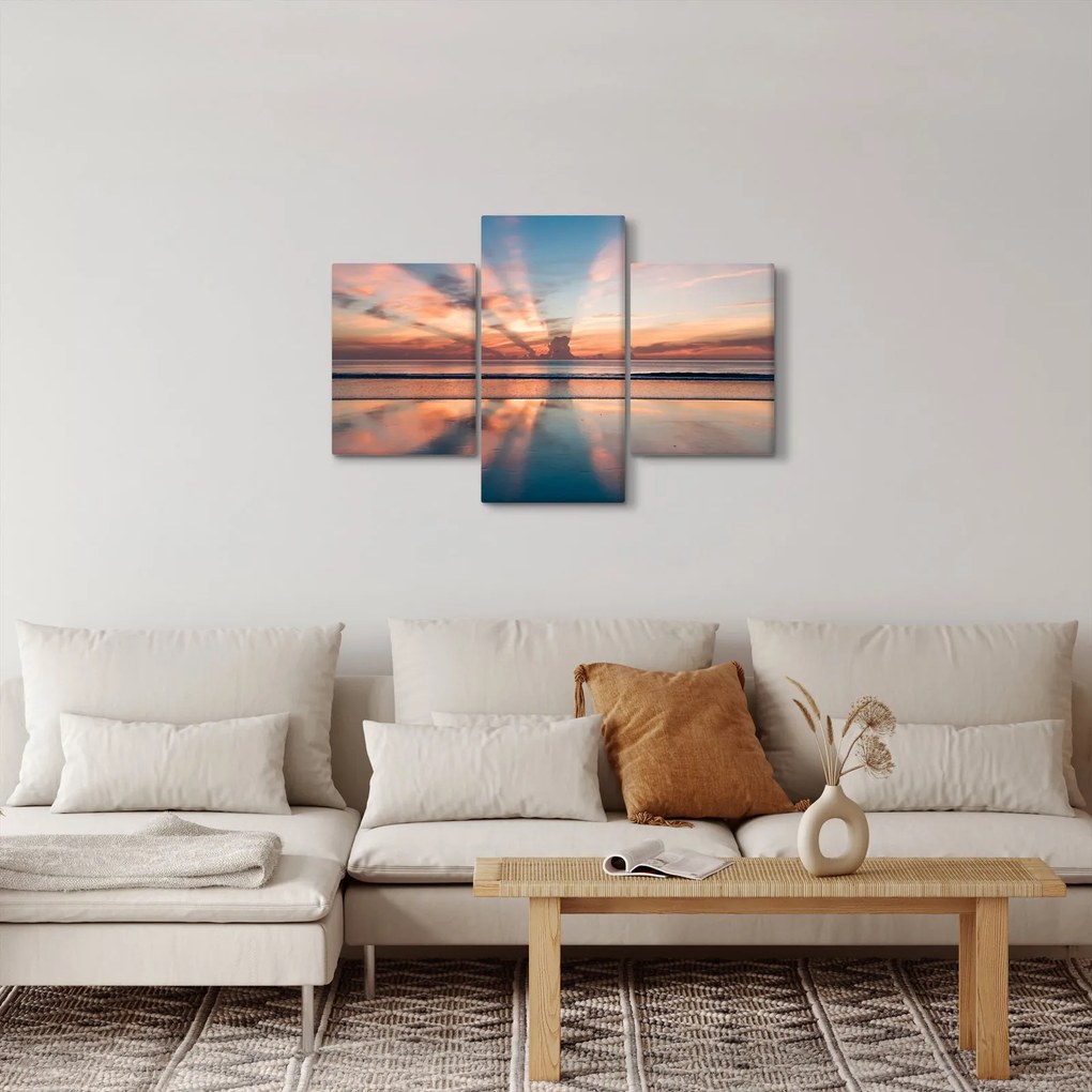 Tablou cu razele solare deasupra plajei Dayton (90x60 cm)