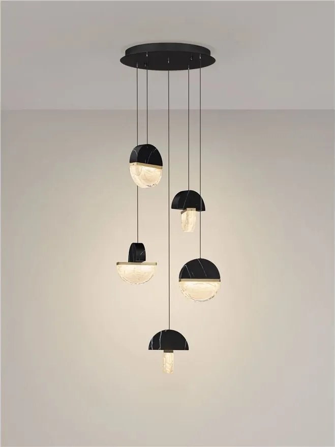 Lustra decorativa cu 5 pendule LED 3000K DORIN