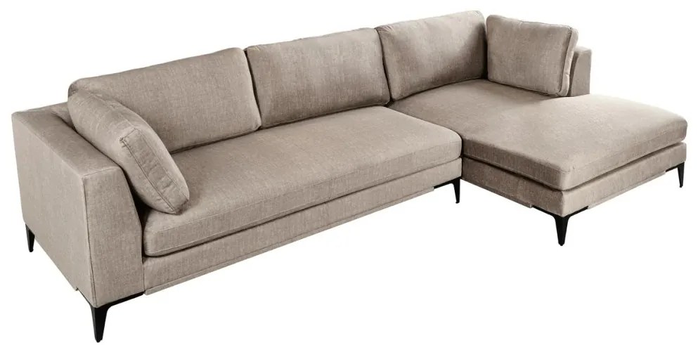 Coltar cu sezlong dreapta, Catifea taupe, SIGNUM 315cm