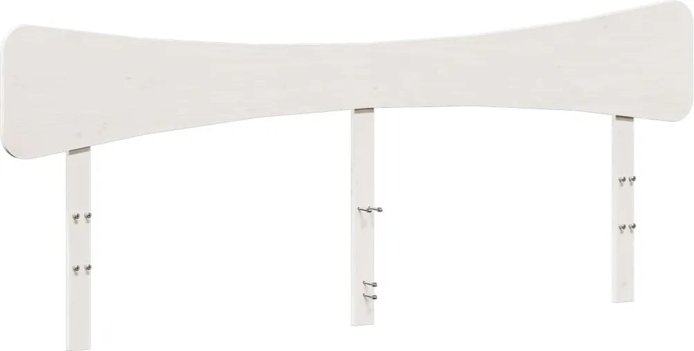 vidaXL Tăblie de pat, alb, 180 cm, lemn masiv de pin