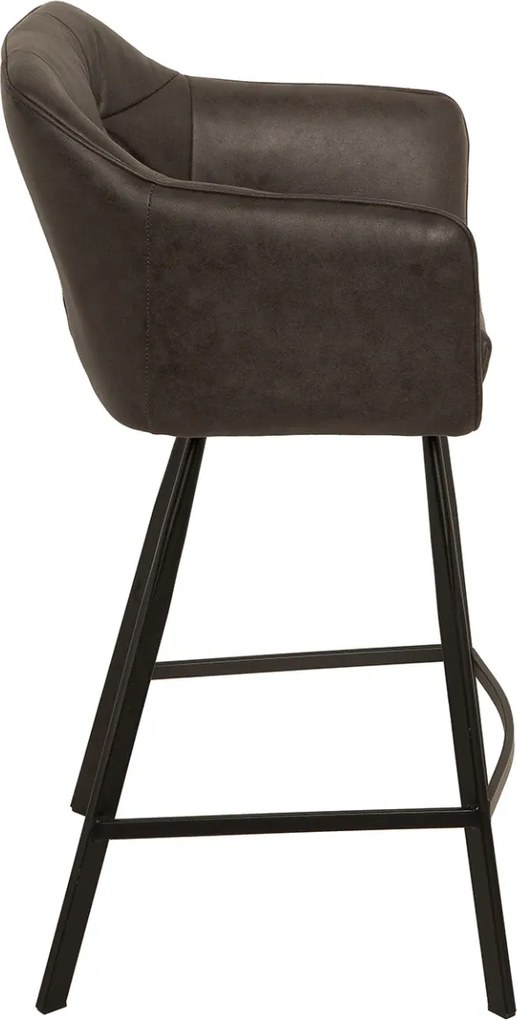 Scaun bar cu brate, elegant, Loft microfibra gri antic A-39081 VC