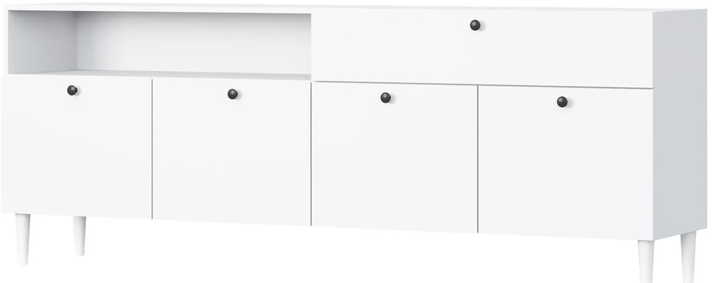 Comoda cu dulapuri si sertar DULLUM 200x75cm, alba