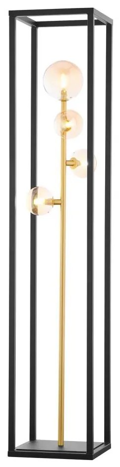 Jupiter 1911 - Lampadar NEPTUN 4xG9/14W/230V auriu/negru/bej fumuriu