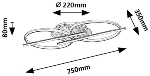 Plafonieră LED Rabalux 71403 ARASH LED/40W/230V 3000/4000/6500K