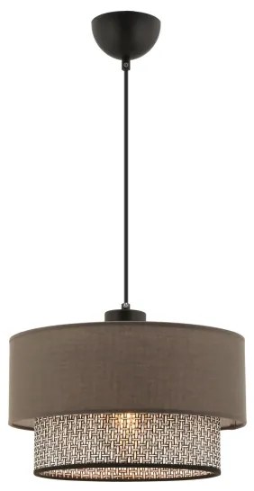 Lampă suspendată pe cablu ECHO 1xE27/60W/230V maro/gri