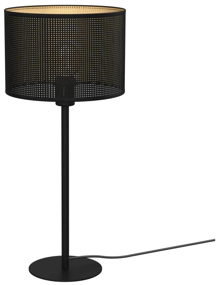 Lampă de masă LOFT SHADE 1xE27/60W/230V d. 25 cm neagră/aurie