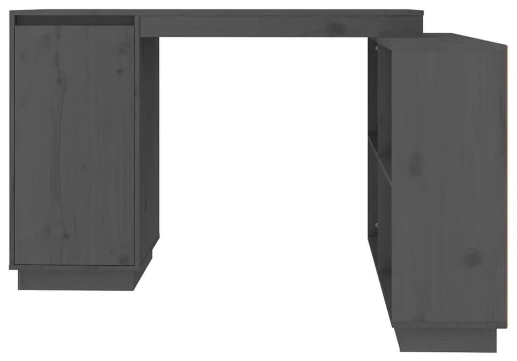 Birou, gri, 110x50x75 cm, lemn masiv de pin Gri