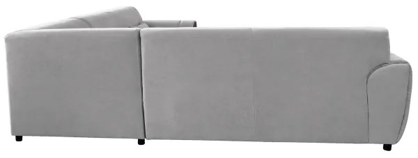 Colțar extensibil VISEU în L, pe partea dreaptă, gri/negru, cu spațiu de depozitare