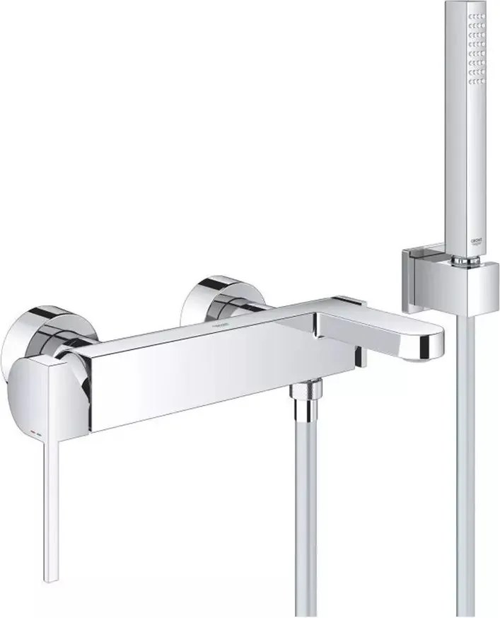 Baterie cada - dus Grohe Plus crom lucios cu set de dus