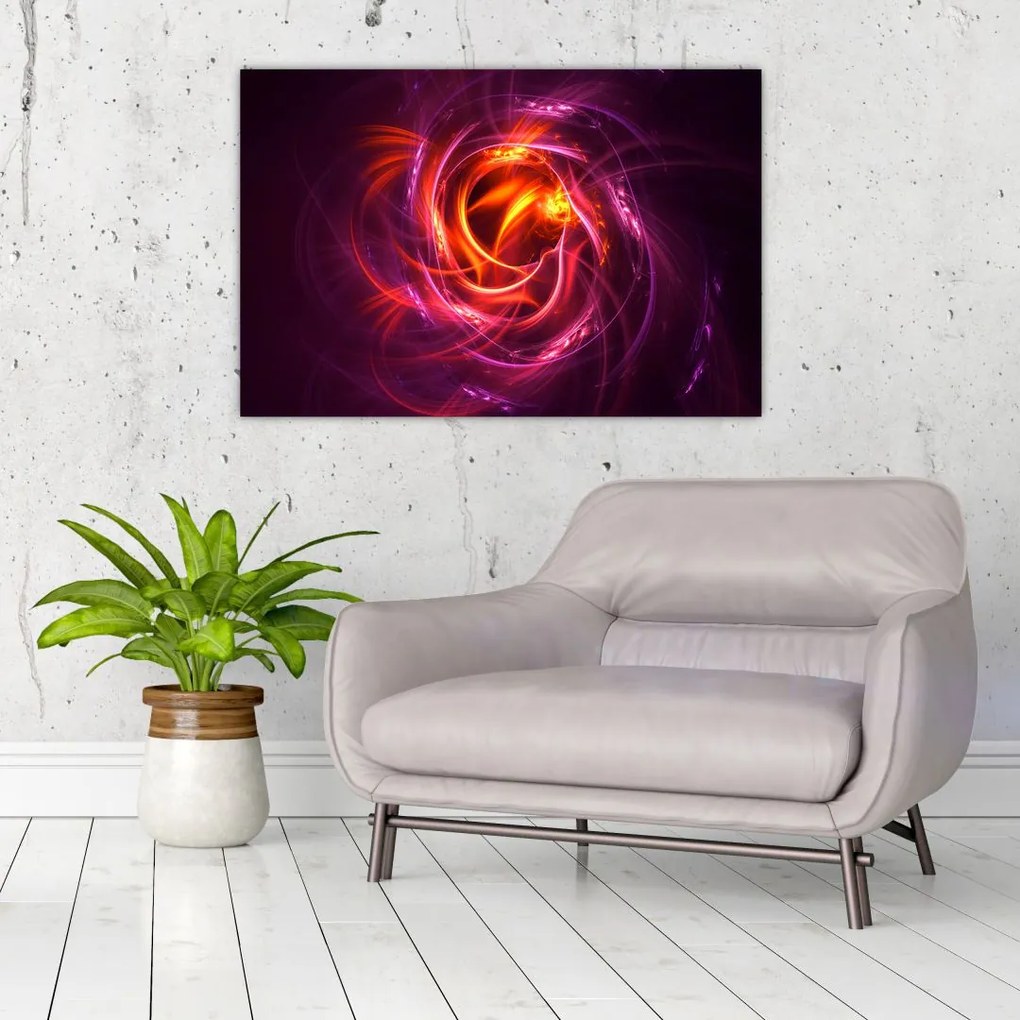 Tabloul cu abstracțiune modernă care luminează (90x60 cm)
