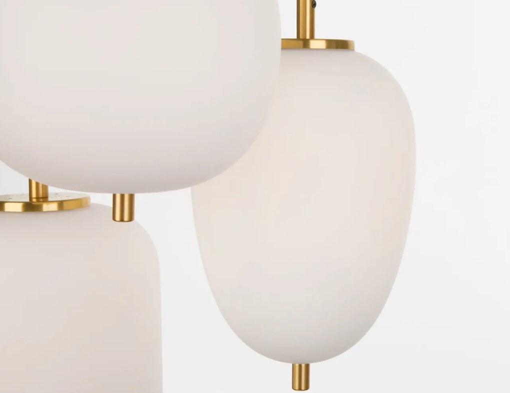 Lustra cu 3 pendule, design modern Lato