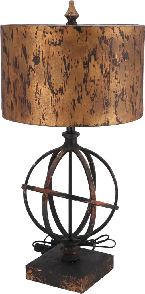 Lampa de masa Sfera stil industrial metal si rasina h 67 cm