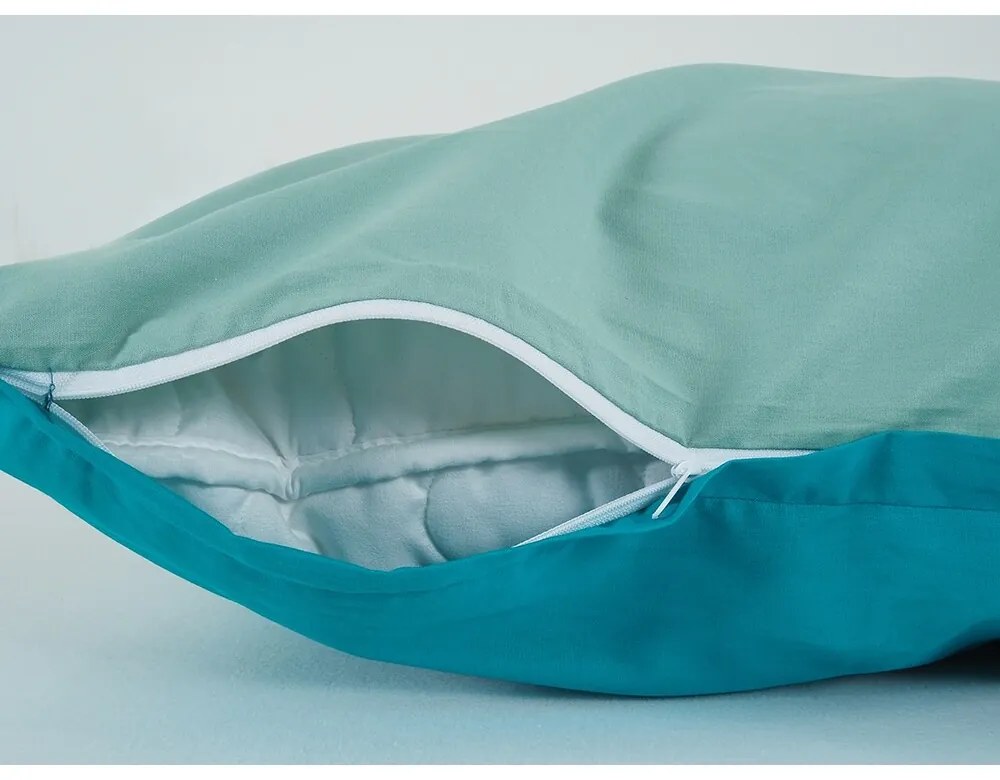 B.E.S. Petrovice Lenjerie de pat din bumbac Double face turcoaz/oliv